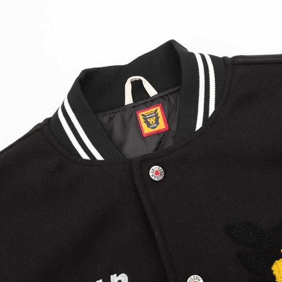 Little Monster Embroidered Baseball Jacket Black Human Made - Picture 3 of 8